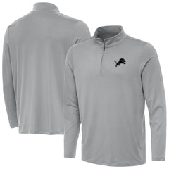 Detroit Lions Antigua Reprocess Quarter-Zip Top - Gray Tops