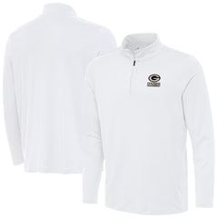 Green Bay Packers Antigua Reprocess Quarter-Zip Top - White Tops