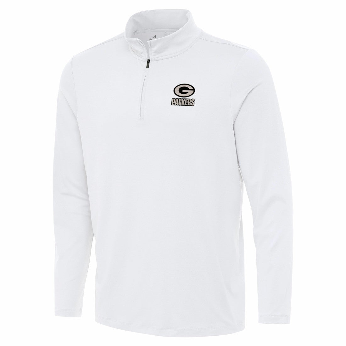 Green Bay Packers Antigua Reprocess Quarter-Zip Top - White Tops