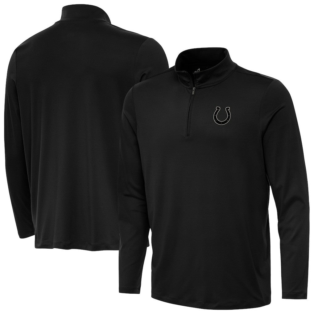 Indianapolis Colts Antigua Reprocess Quarter-Zip Top - Black Tops