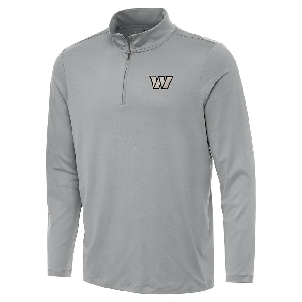 Washington Commanders Antigua Reprocess Quarter-Zip Top - Gray Tops