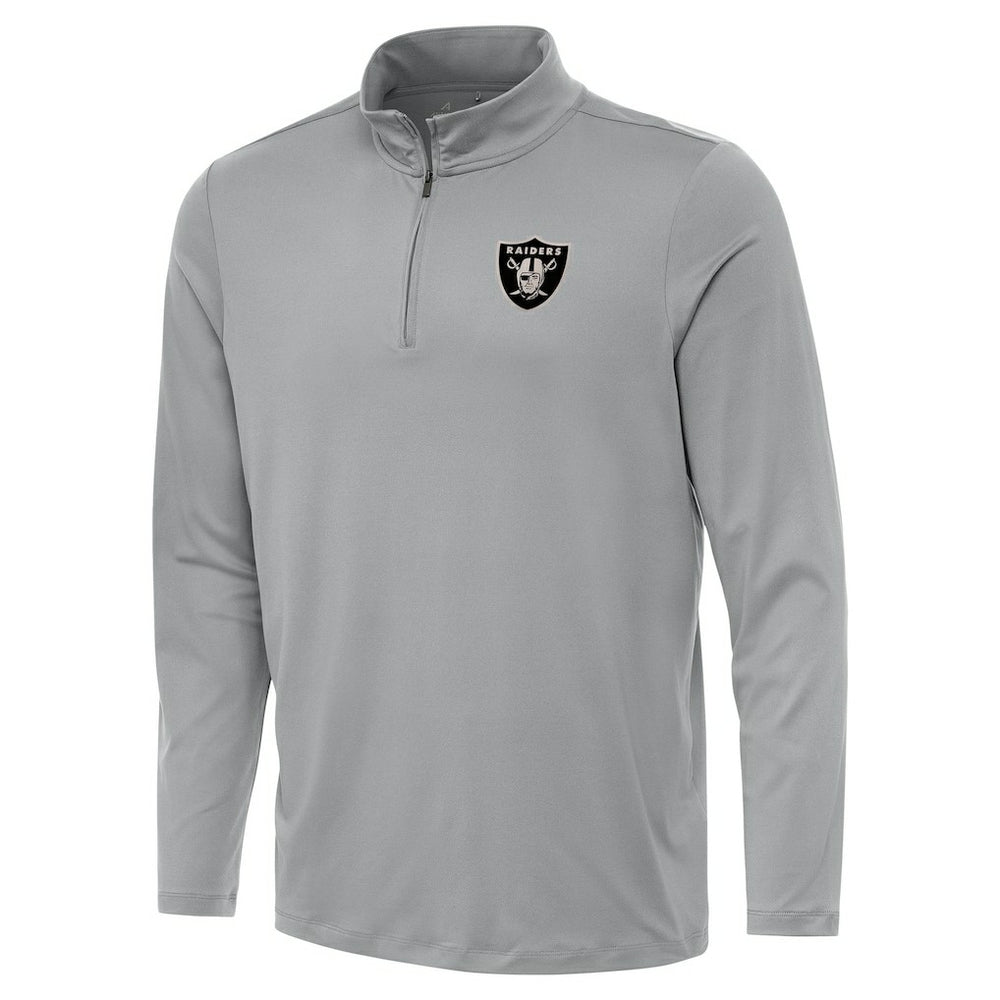 Las Vegas Raiders Antigua Reprocess Quarter-Zip Top - Gray Tops