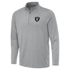 Las Vegas Raiders Antigua Reprocess Quarter-Zip Top - Gray Tops