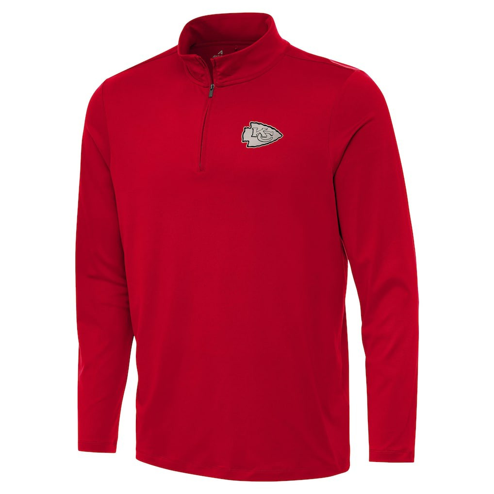 Kansas City Chiefs Antigua Reprocess Quarter-Zip Top - Red Tops