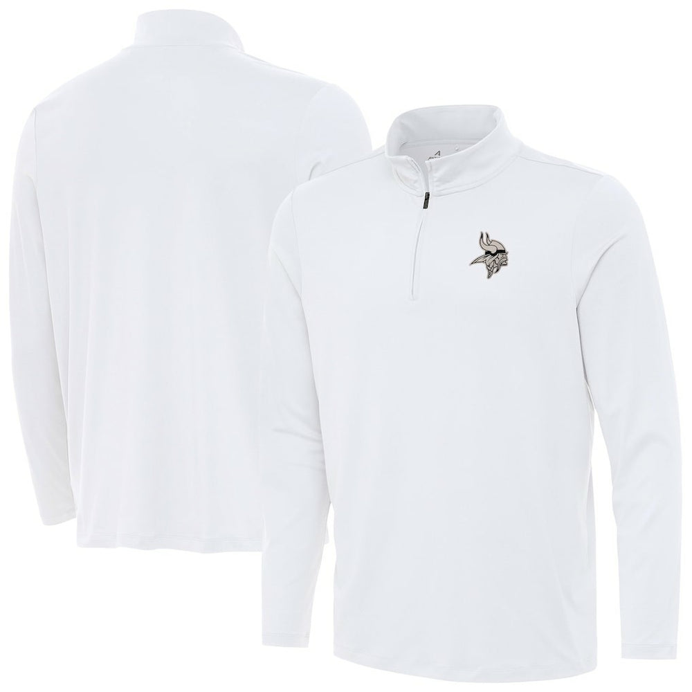 Minnesota Vikings Antigua Reprocess Quarter-Zip Top - White Tops