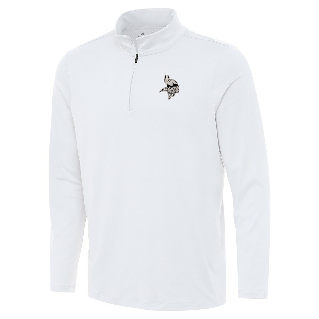 Minnesota Vikings Antigua Reprocess Quarter-Zip Top - White Tops