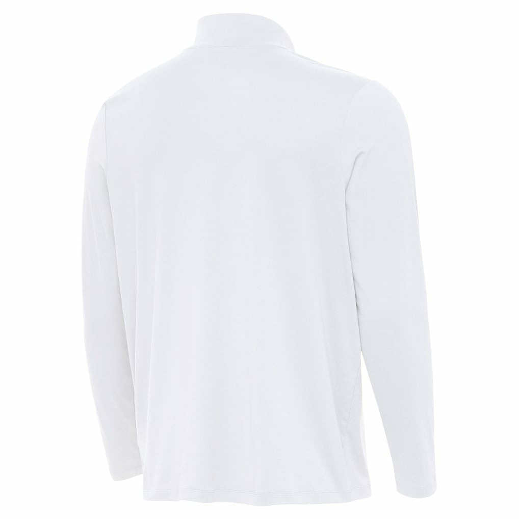 New England Patriots Antigua Reprocess Quarter-Zip Top - White Tops