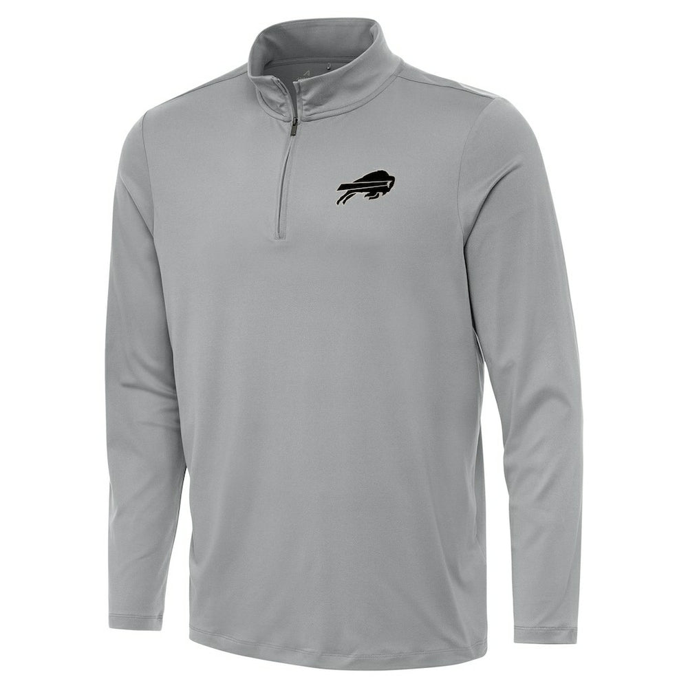 Buffalo Bills Antigua Reprocess Quarter-Zip Top - Gray Tops