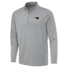New England Patriots Antigua Reprocess Quarter-Zip Top - Gray Tops