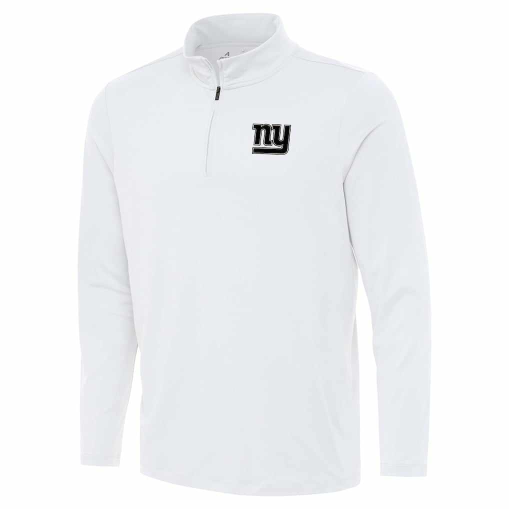New York Giants Antigua Reprocess Quarter-Zip Top - White Tops