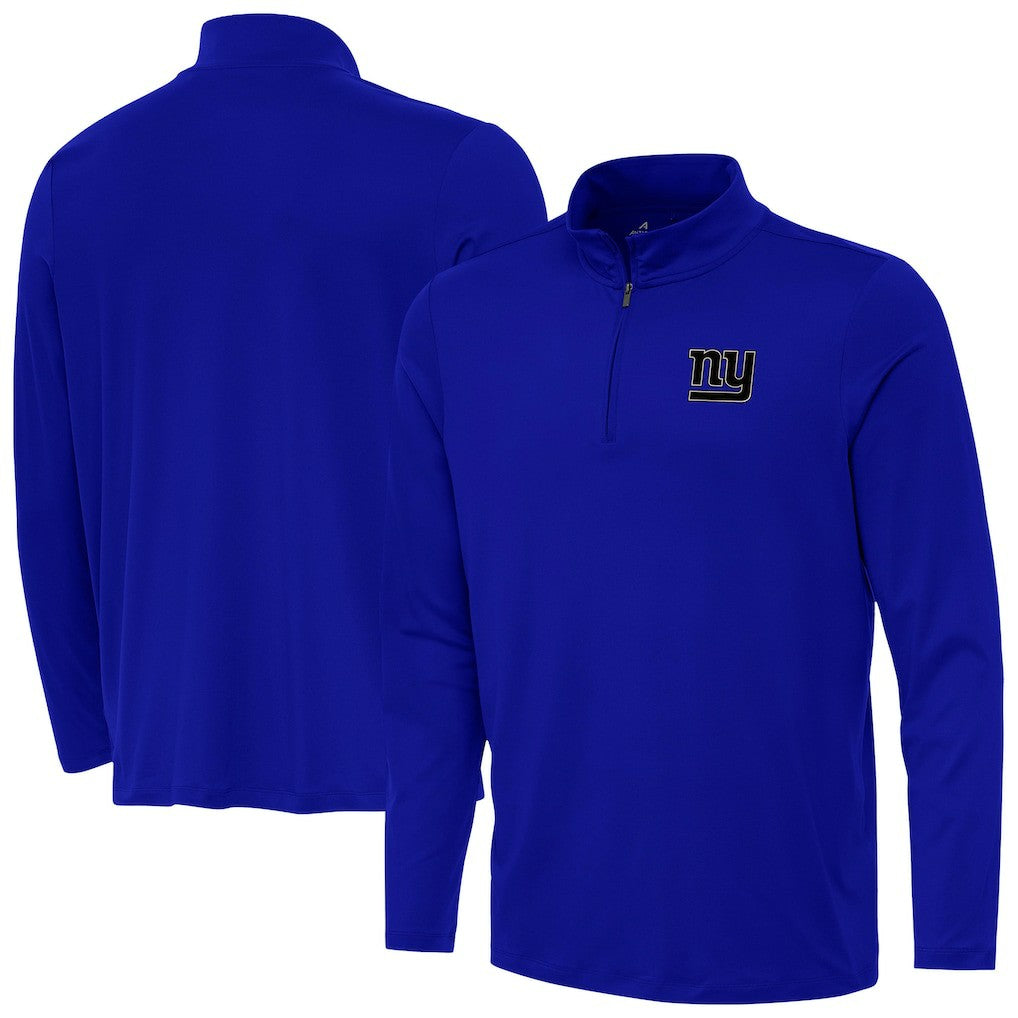 New York Giants Antigua Reprocess Quarter-Zip Top - Royal Tops