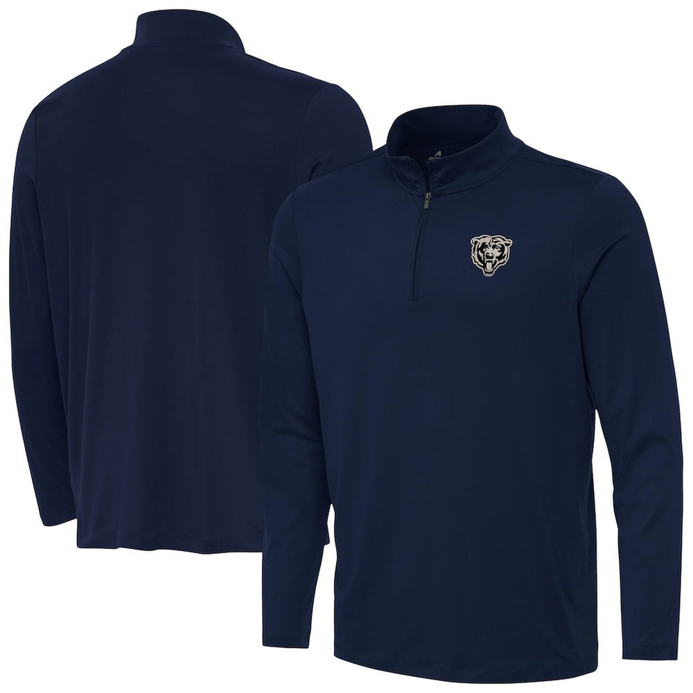 Chicago Bears Antigua Reprocess Quarter-Zip Top - Navy Tops