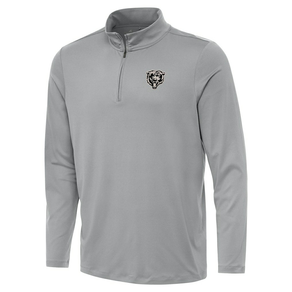 Chicago Bears Antigua Reprocess Quarter-Zip Top - Gray Tops