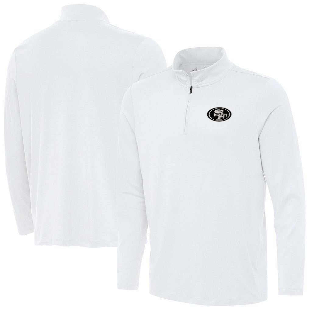San Francisco 49ers Antigua Reprocess Quarter-Zip Top - White Tops