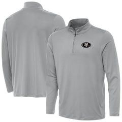 San Francisco 49ers Antigua Reprocess Quarter-Zip Top - Gray Tops