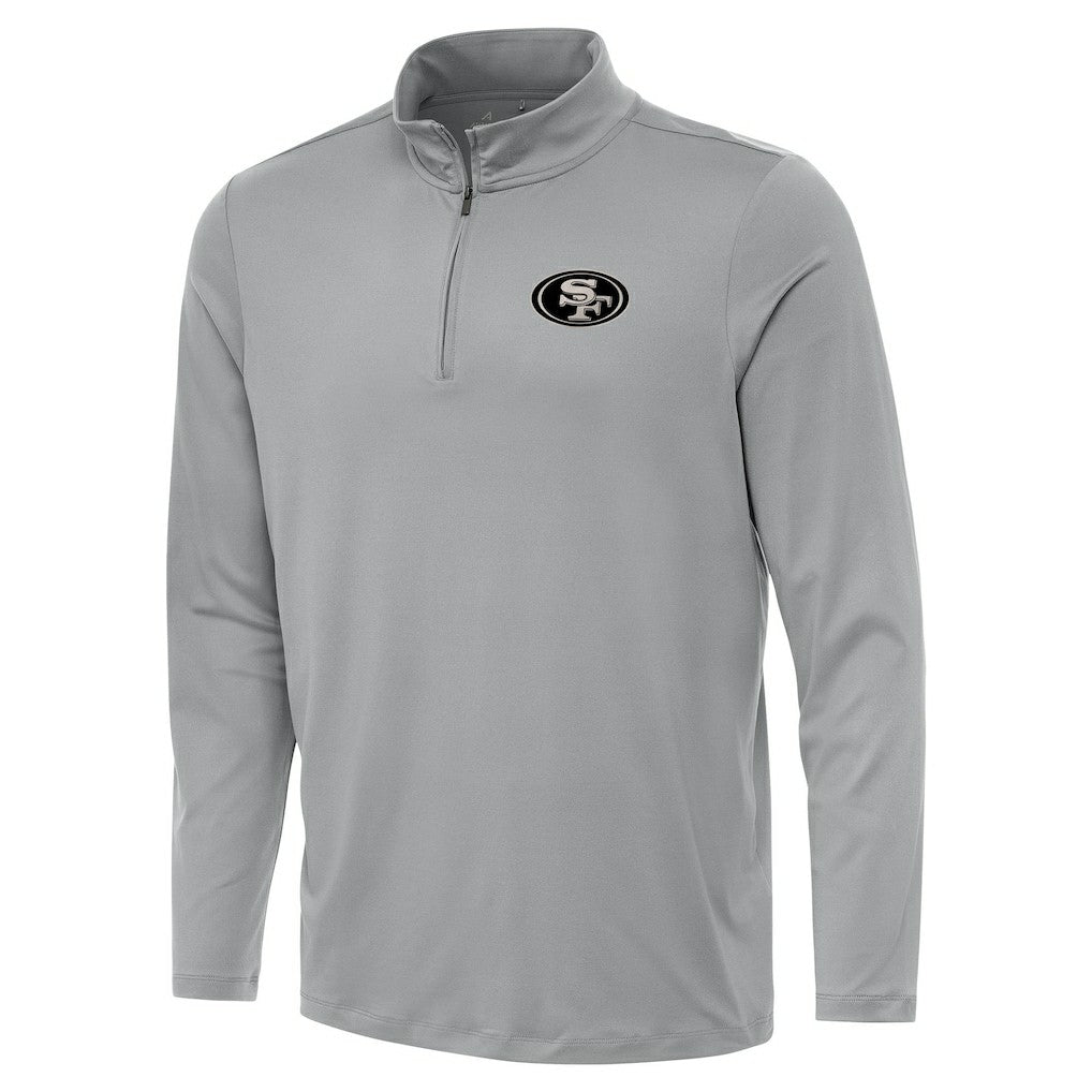 San Francisco 49ers Antigua Reprocess Quarter-Zip Top - Gray Tops