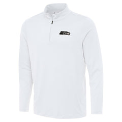 Seattle Seahawks Antigua Reprocess Quarter-Zip Top - White Tops