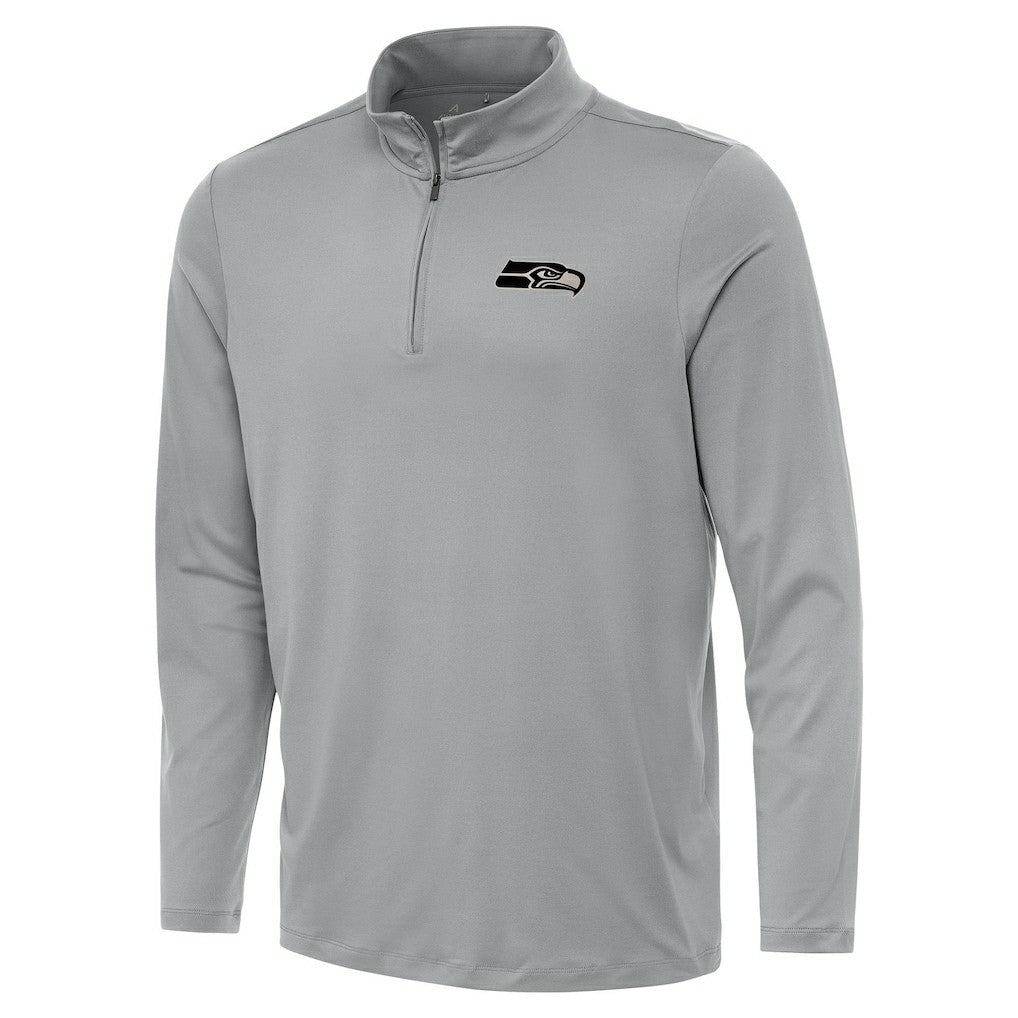 Seattle Seahawks Antigua Reprocess Quarter-Zip Top - Gray Tops
