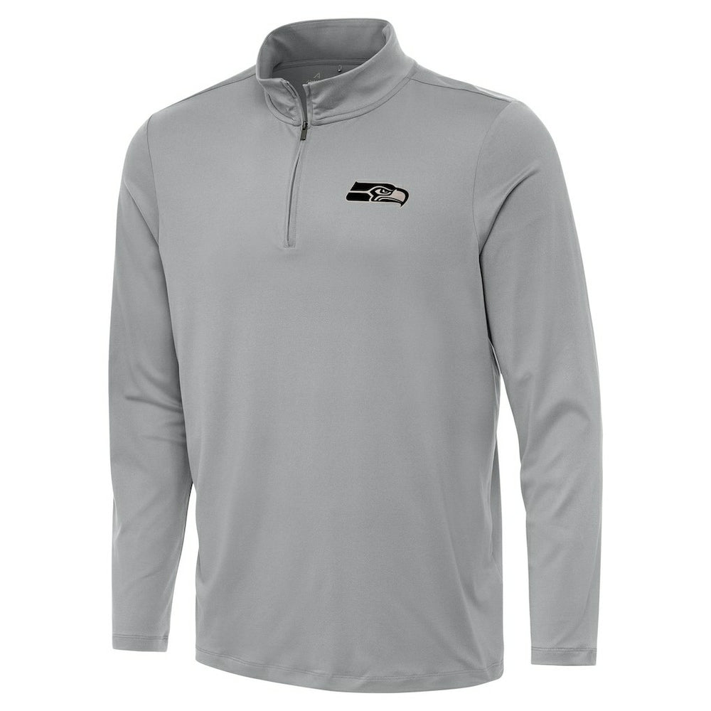 Seattle Seahawks Antigua Reprocess Quarter-Zip Top - Gray Tops
