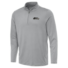 Seattle Seahawks Antigua Reprocess Quarter-Zip Top - Gray Tops