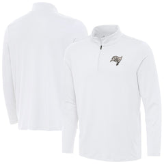 Tampa Bay Buccaneers Antigua Reprocess Quarter-Zip Top - White Tops