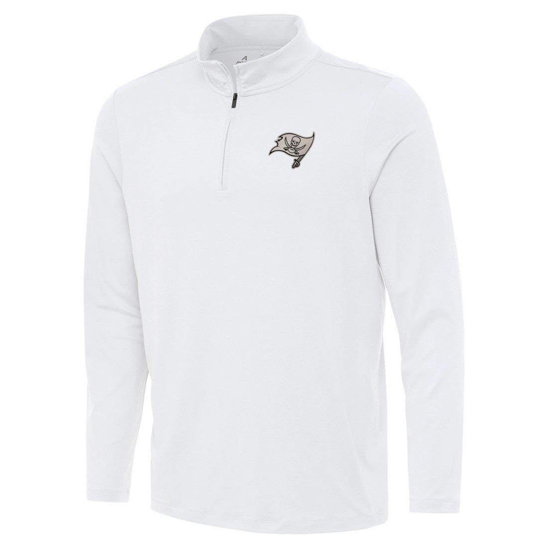 Tampa Bay Buccaneers Antigua Reprocess Quarter-Zip Top - White Tops