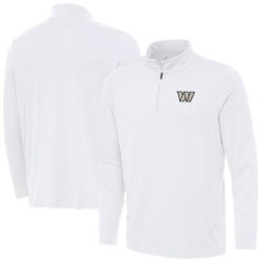 Washington Commanders Antigua Reprocess Quarter-Zip Top - White Tops