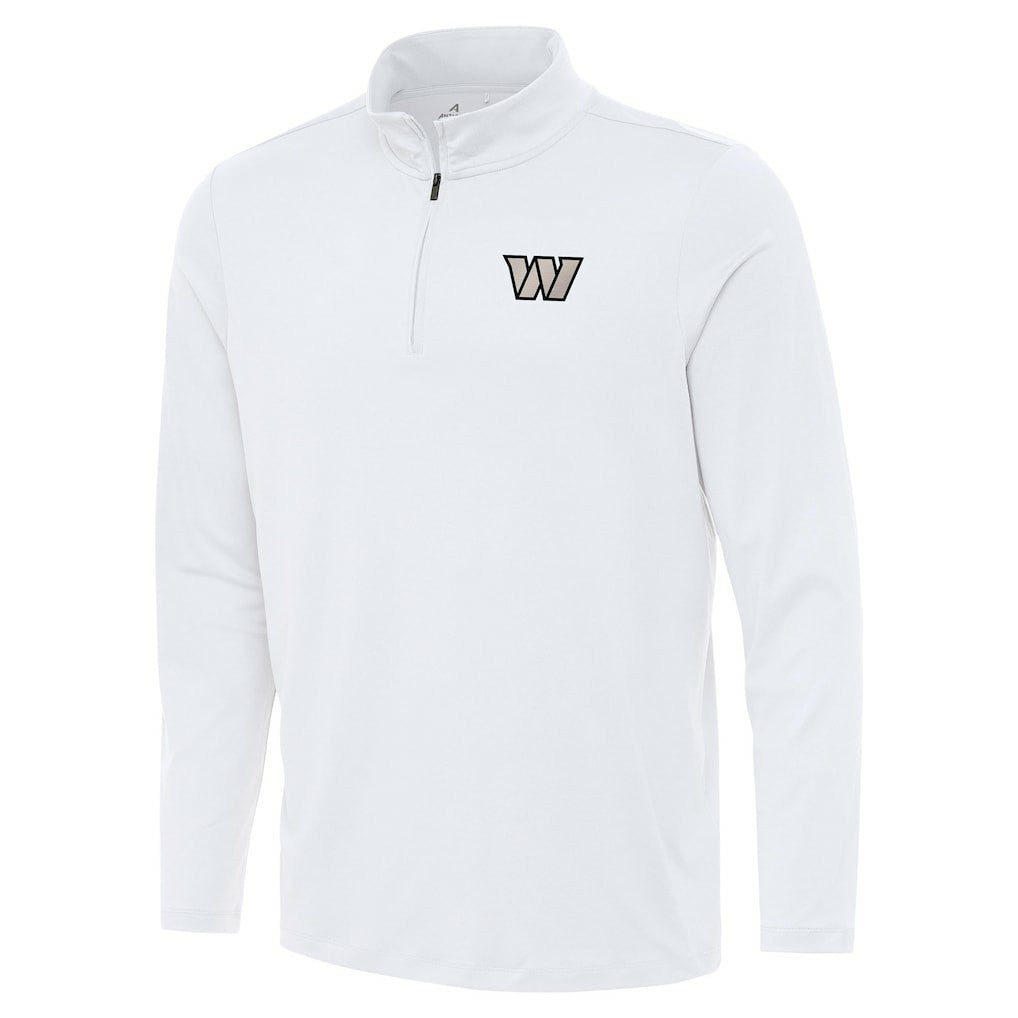 Washington Commanders Antigua Reprocess Quarter-Zip Top - White Tops