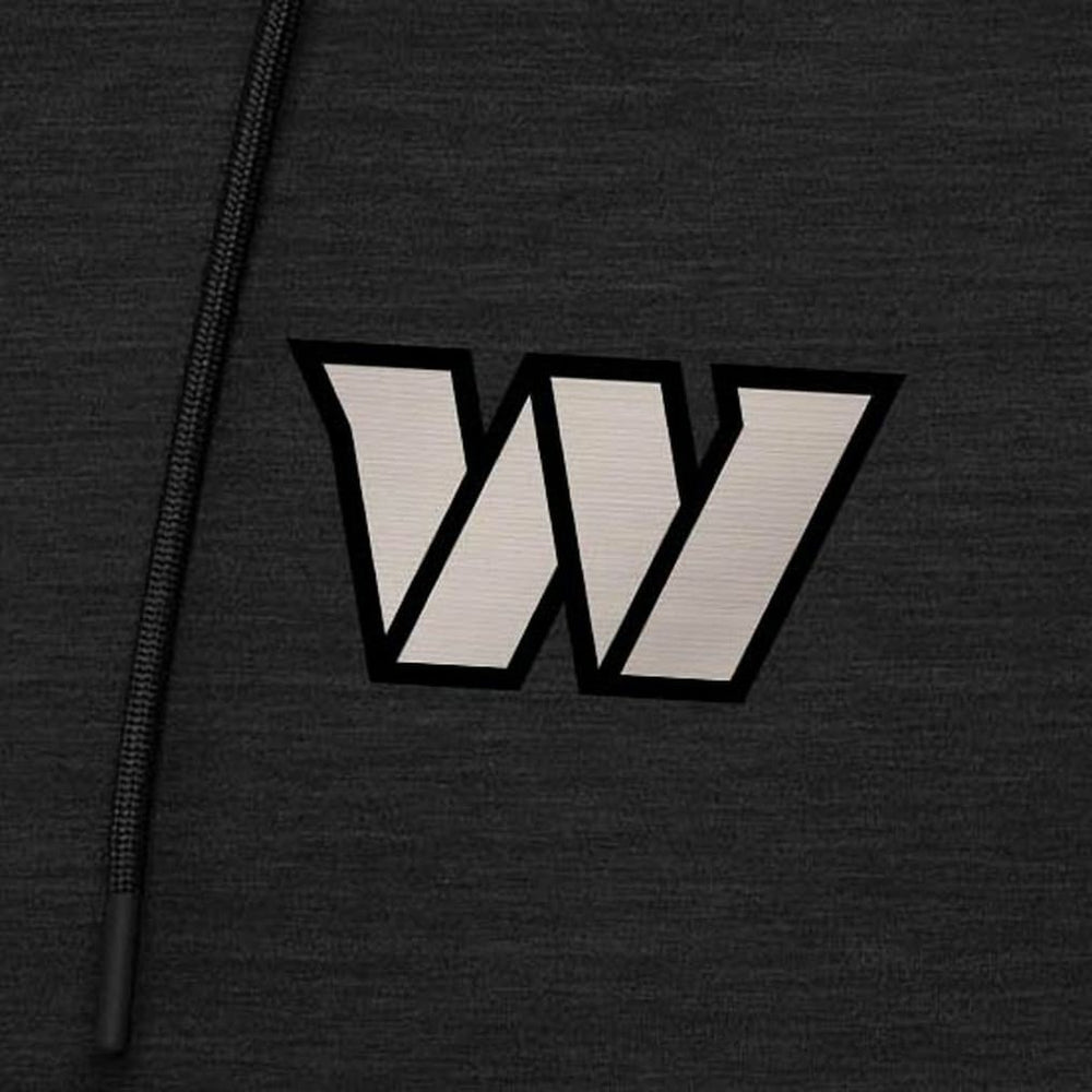 Washington Commanders Antigua Spikes Raglan Quarter-Zip Hoodie - Heather Black Hoodies