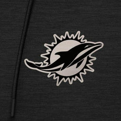 Miami Dolphins Antigua Spikes Raglan Quarter-Zip Hoodie - Heather Black Hoodies