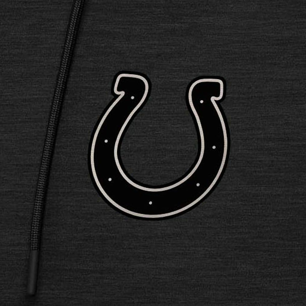 Indianapolis Colts Antigua Spikes Raglan Quarter-Zip Hoodie - Heather Black Hoodies