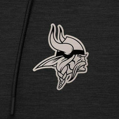 Minnesota Vikings Antigua Spikes Raglan Quarter-Zip Hoodie - Heather Black Hoodies