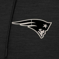 New England Patriots Antigua Spikes Raglan Quarter-Zip Hoodie - Heather Black Hoodies