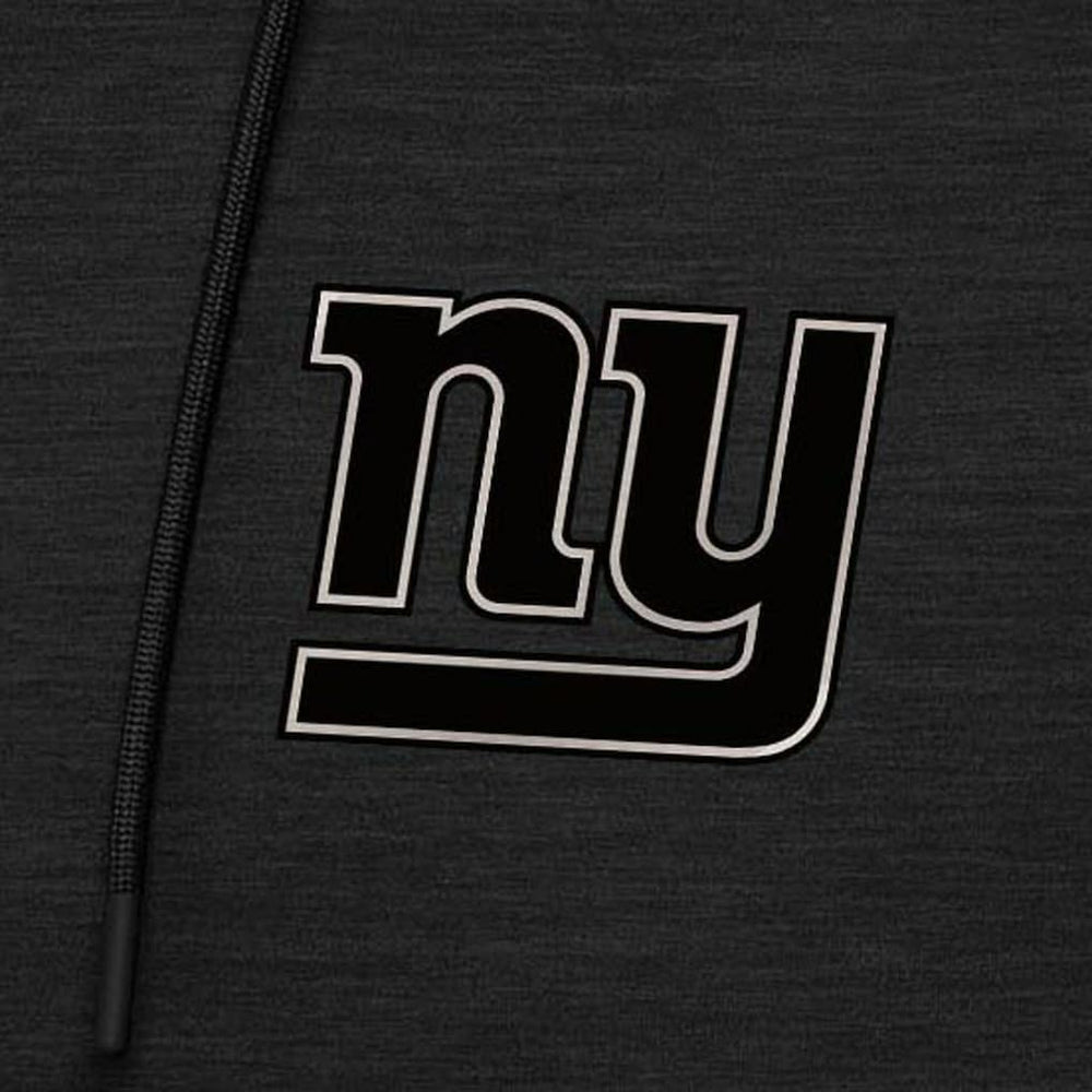 New York Giants Antigua Spikes Raglan Quarter-Zip Hoodie - Heather Black Hoodies