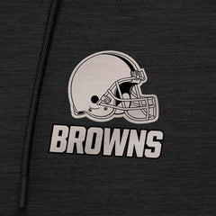 Cleveland Browns Antigua Spikes Raglan Quarter-Zip Hoodie - Heather Black Hoodies