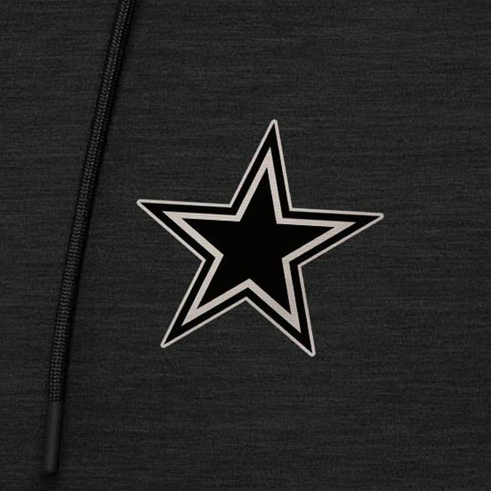 Dallas Cowboys Antigua Spikes Raglan Quarter-Zip Hoodie - Heather Black Hoodies