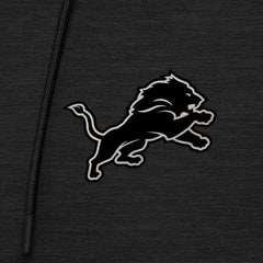 Detroit Lions Antigua Spikes Raglan Quarter-Zip Hoodie - Heather Black Hoodies