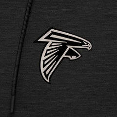 Atlanta Falcons Antigua Spikes Raglan Quarter-Zip Hoodie - Heather Black Hoodies