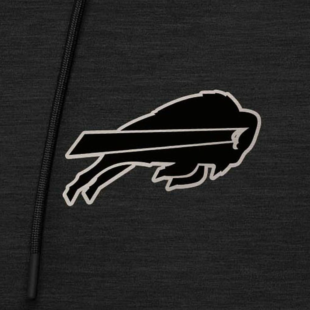 Buffalo Bills Antigua Spikes Raglan Quarter-Zip Hoodie - Heather Black Hoodies