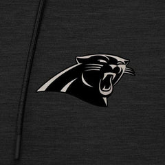Carolina Panthers Antigua Spikes Raglan Quarter-Zip Hoodie - Heather Black Hoodies