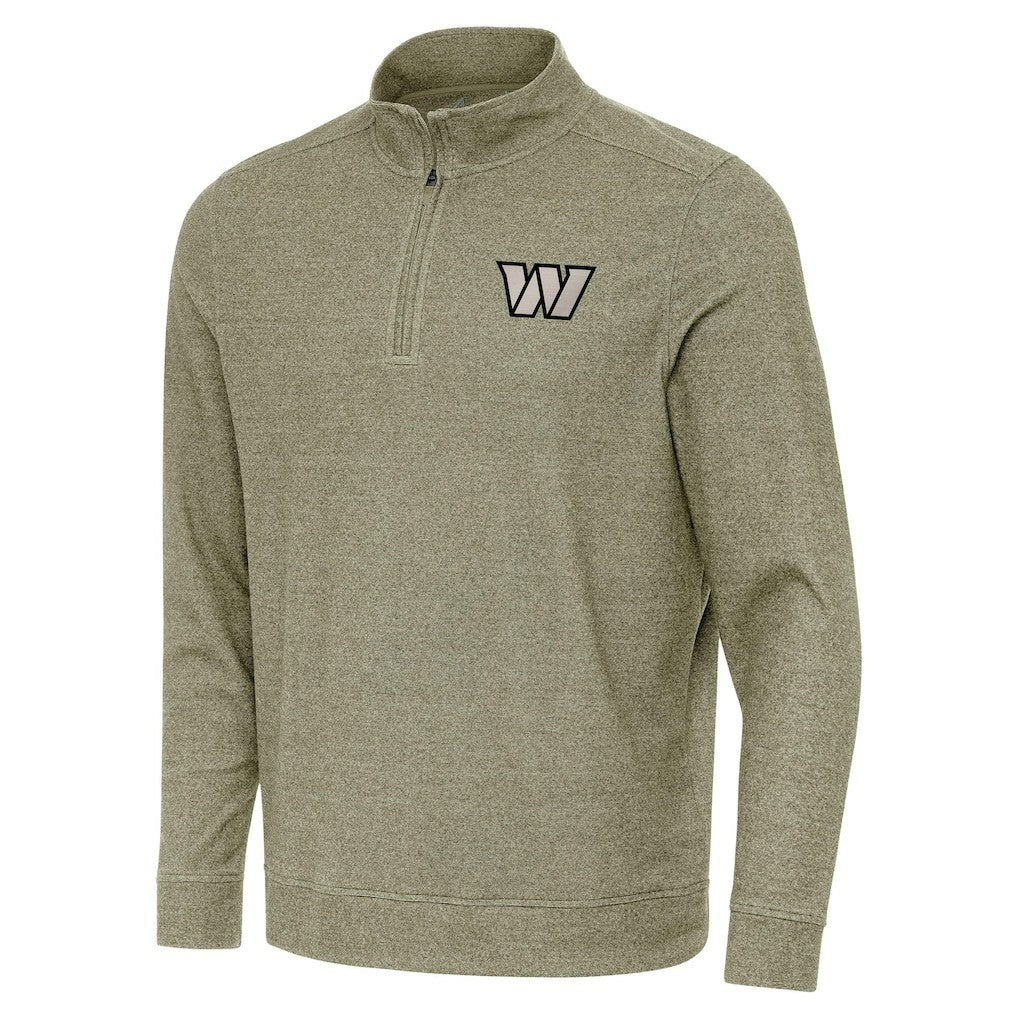 Washington Commanders Antigua Subtle Quarter-Zip Top - Heather Olive Tops
