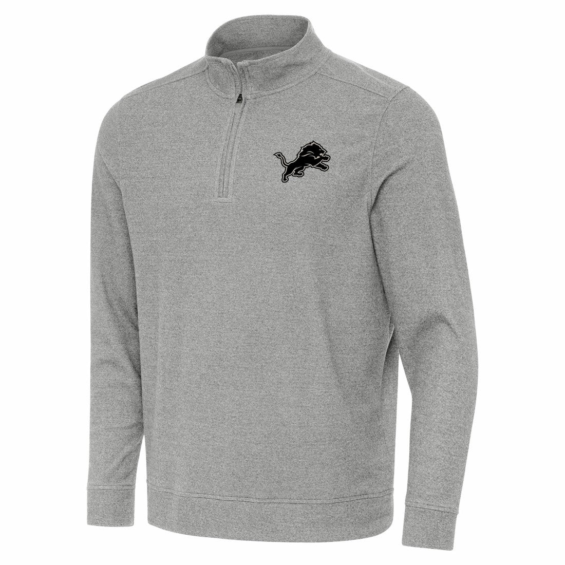 Detroit Lions Antigua Subtle Quarter-Zip Top - Heather Gray Tops