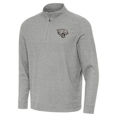 Jacksonville Jaguars Antigua Subtle Quarter-Zip Top - Heather Gray Tops