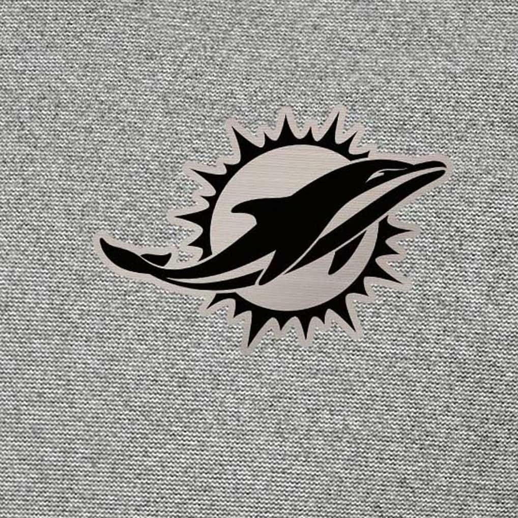 Miami Dolphins Antigua Subtle Quarter-Zip Top - Heather Gray Tops