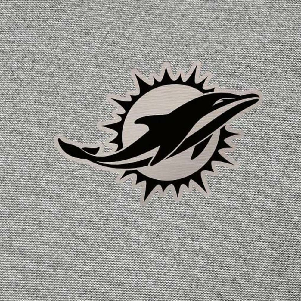 Miami Dolphins Antigua Subtle Quarter-Zip Top - Heather Gray Tops