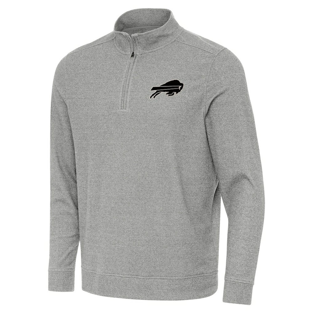 Buffalo Bills Antigua Subtle Quarter-Zip Top - Heather Gray Tops