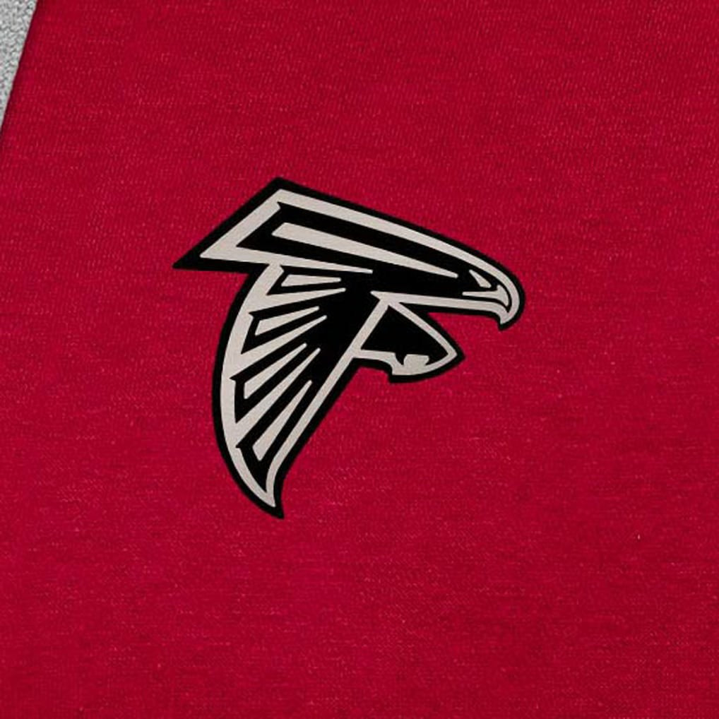 Atlanta Falcons Antigua Brushed Carbon Victory Pullover Hoodie - Red Hoodies