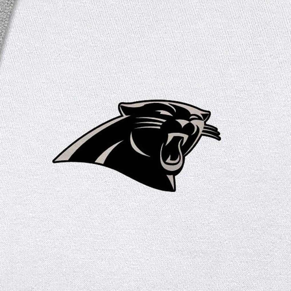 Carolina Panthers Antigua Brushed Carbon Victory Pullover Hoodie - White Hoodies