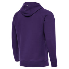 Baltimore Ravens Antigua Brushed Carbon Victory Pullover Hoodie - Purple Hoodies