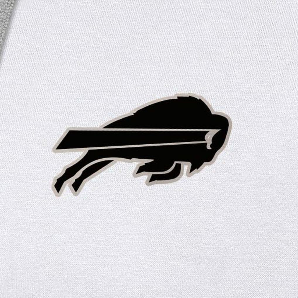 Buffalo Bills Antigua Brushed Carbon Victory Pullover Hoodie - White Hoodies